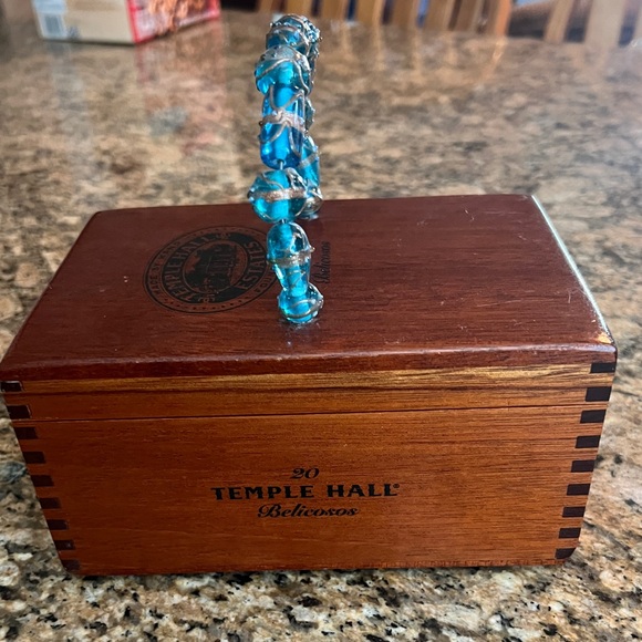 Vtg Handmade Cigar Box handbag / handled box - Picture 2 of 14